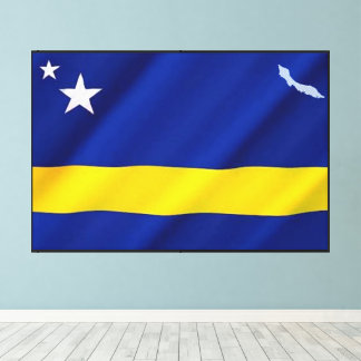 Impressão Em Tela Tela Enrolada com Bandeira de Curaçao