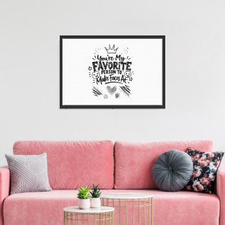 Impressão Em Tela Tela Envelopada com Design de Slogan de Amigos