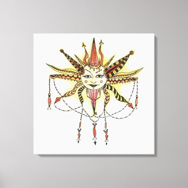 Impressão Em Tela Tela Envolvida Boho Soleil (Frente)