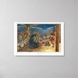 Impressão Em Tela Tela estendida Impressão de "Santa Família no Rest