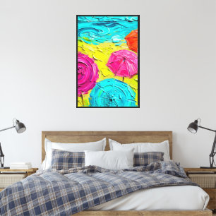 Impressão Em Tela Tela Expressionista Abstrata de Sunny Beach