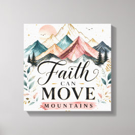 Impressão Em Tela Tela Fé Move Montanhas
