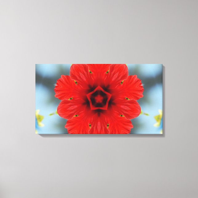 Impressão Em Tela Tela Flor Vermelha (Frente)
