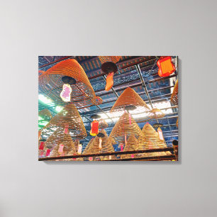 Impressão Em Tela Tela impressa do incenso do templo de Hong Kong