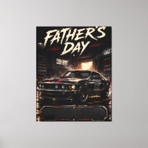 Impressão Em Tela Tela Personalizada de Carro Musculoso para Papai