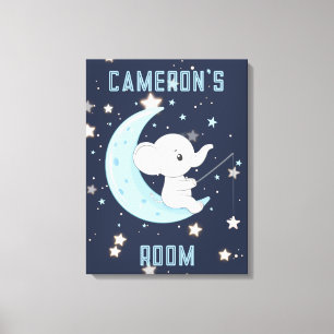 Impressão Em Tela Tela Personalizada de Elefante Bebê Pescando 4 Est