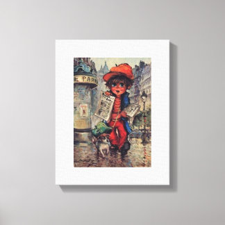 Impressão Em Tela Tela Poulbot ao jornal