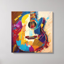Telas coloridas de cheio, pintura de guitarra elét