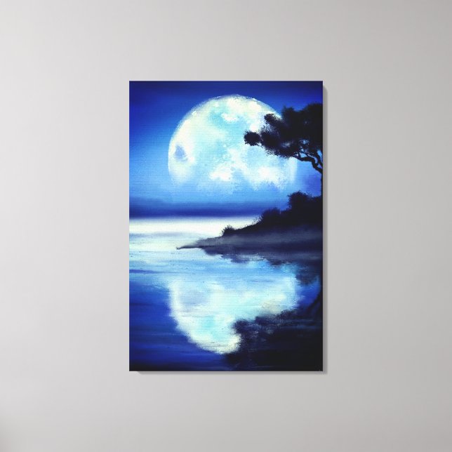 Impressão Em Tela Telas de Histórias da Lua Espelho Pintura (Frente)
