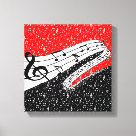 Impressão Em Tela Tema da música vermelha e negra