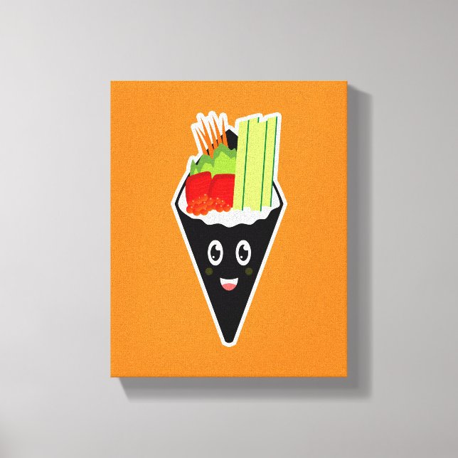 Impressão Em Tela Temaki Sushi Hand Roll (Frente)