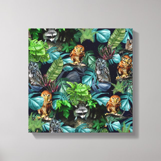 Impressão Em Tela Temas de celebração de festas ao vivo da noite (Frente)