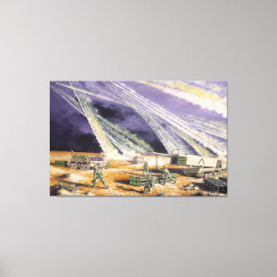 Impressão Em Tela Tempestade no Deserto da Chuva de Aço por Frank M.