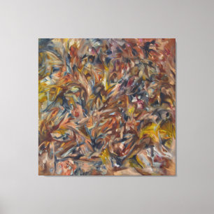 Impressão Em Tela tempestade, trabalho inicial de abstrato