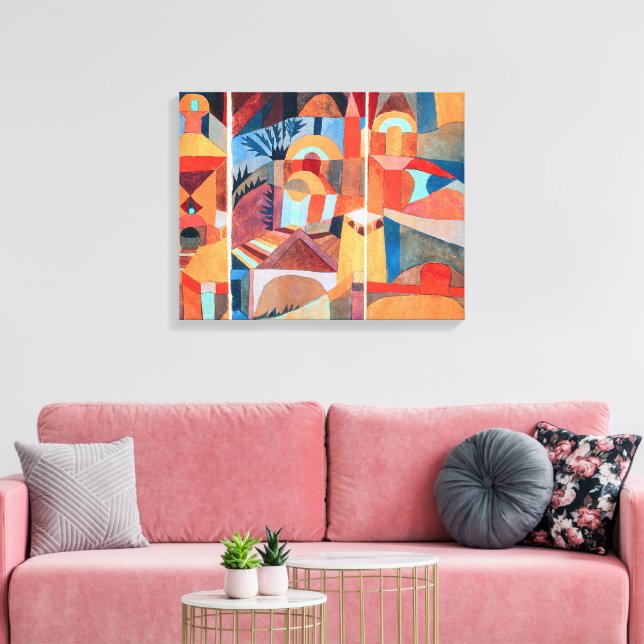 Impressão Em Tela Temple Gardens | Paul Klee | (Insitu(Sala de estar))