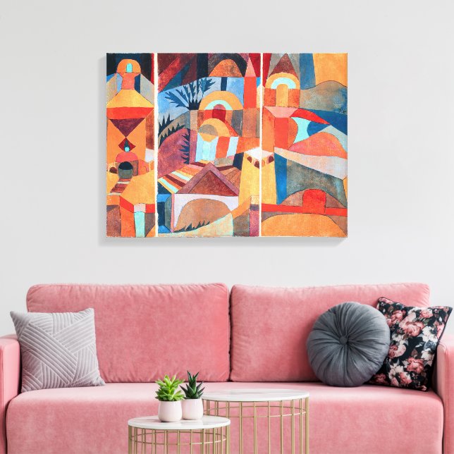 Impressão Em Tela Temple Gardens | Paul Klee | (Insitu(Sala de estar))