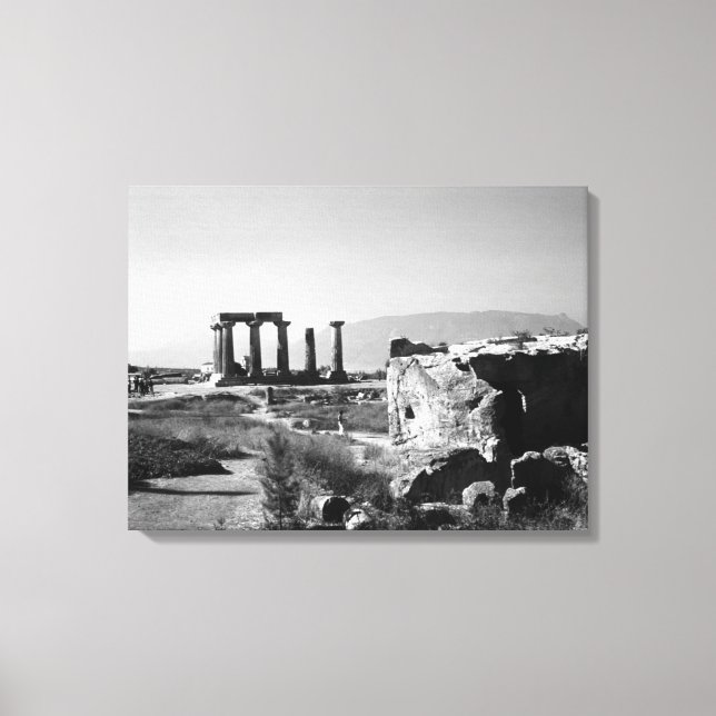 Impressão Em Tela Templo Apollo da Grécia Vintage (Frente)