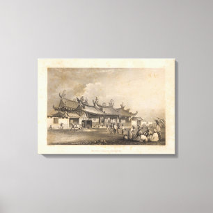 Impressão Em Tela Templo Chinês, Singapura