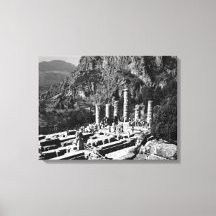Impressão Em Tela Templo de Apolo Delfos Grécia Vintage