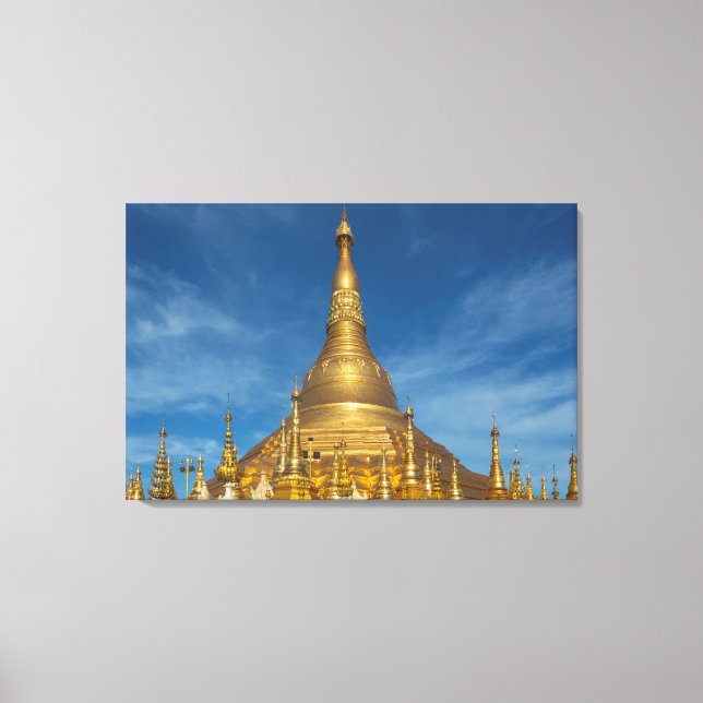 Impressão Em Tela Templo do Stupa Dourado (Frente)