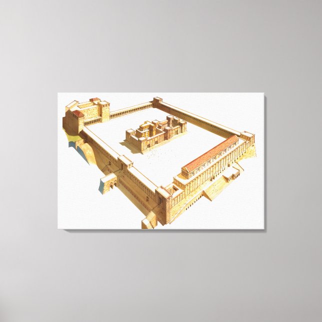 Impressão Em Tela Templo em Jerusalém. Templo de Herod (Frente)