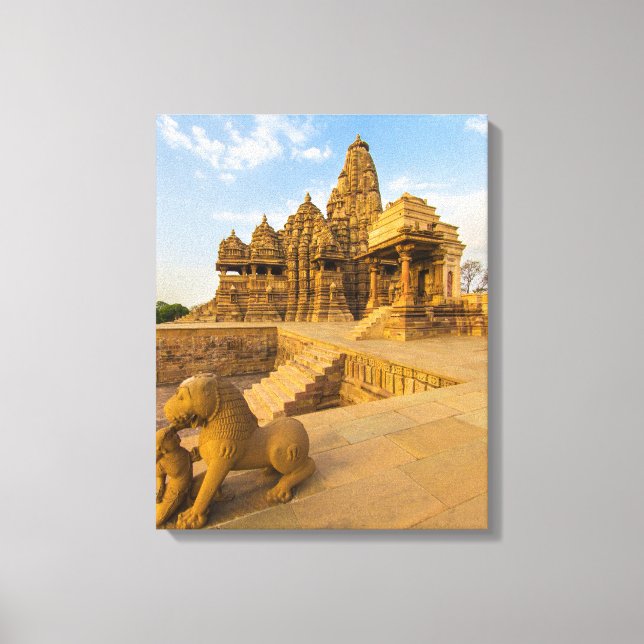 Impressão Em Tela Templos hindus em Khajuraho (Frente)