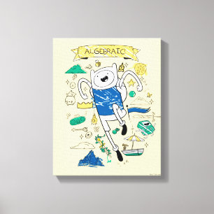Impressão Em Tela Tempo de Aventura "Algebraic" Finn Sketch