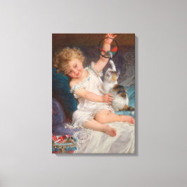 Impressão Em Tela Tempo de Reprodução: Rapariga Brincando com seu Pe