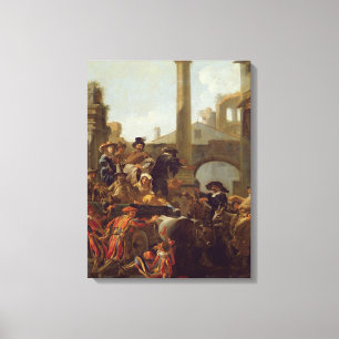 Impressão Em Tela Tempo do carnaval em Roma, 1653 (óleo em canvas)