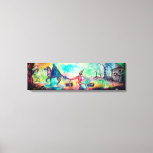 Impressão Em Tela TEMPTAÇÃO Cavaleiro escuro e tesouro do diabo, azu