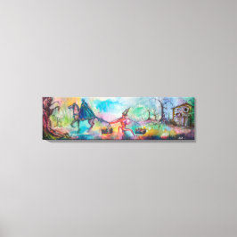 Impressão Em Tela TEMPTAÇÃO Cavaleiro escuro e tesouro do diabo, azu