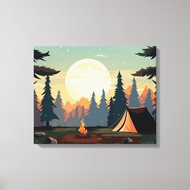 Impressão Em Tela Tenda na floresta (Frente)