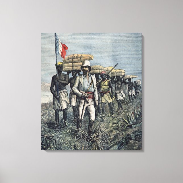 Impressão Em Tela Tenente Mizon na sua Missão 1892 (Frente)