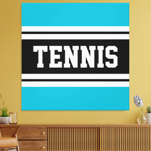 Impressão Em Tela TÊNIS Azure Yellow White Racing