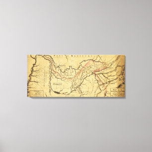 Impressão Em Tela Tennessee GovernmentPanorâmica MapTennessee