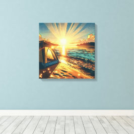 Impressão Em Tela Tensão em um Campo de Praia