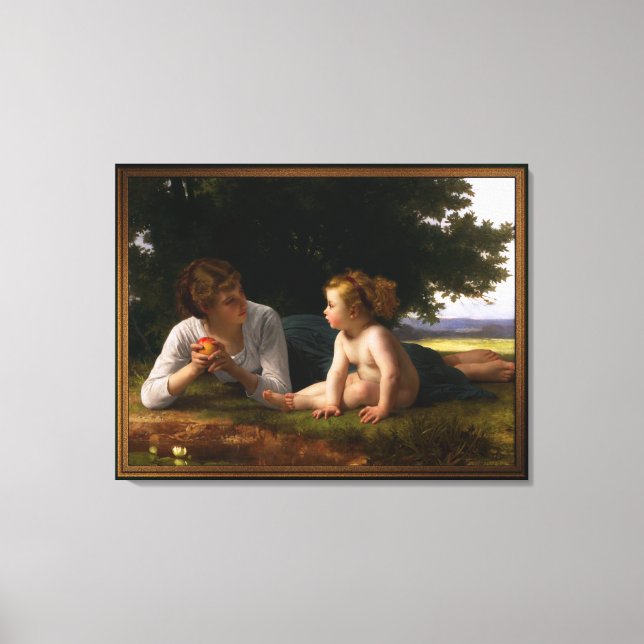 Impressão Em Tela Tentação de William Bouguereau (Frente)
