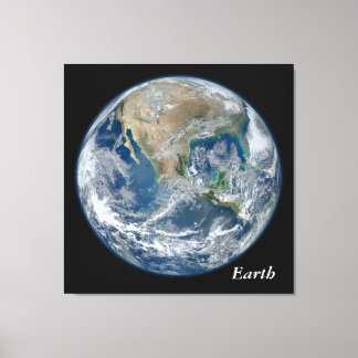 Impressão Em Tela Terra Azul - Personalizável