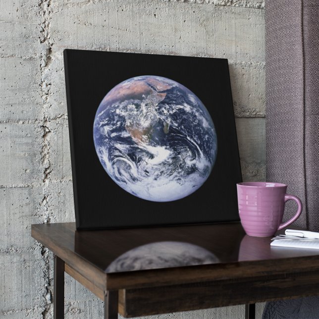 Impressão Em Tela Terra Blue Marble em Preto (Criador carregado)