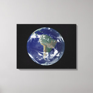 Impressão Em Tela Terra inteiramente iluminada centrada em Ámérica