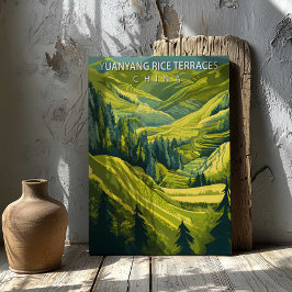 Impressão Em Tela Terraços de Arroz Yuanyang na China Poster de Viag
