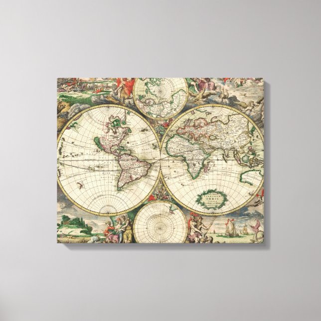 Impressão Em Tela Terrarum Orbis Tabula (Frente)