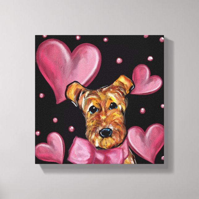 IMPRESSÃO EM TELA TERRIER AIREDALE   (Frente)