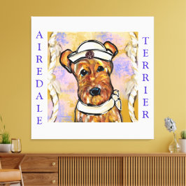 IMPRESSÃO EM TELA TERRIER AIREDALE  