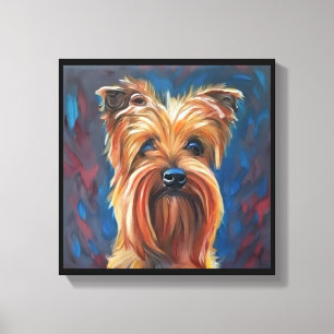Impressão Em Tela Terrier Australiano - Retrato de Cachorro