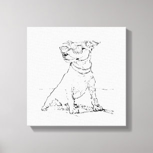 Impressão Em Tela Terrier Jack Russell