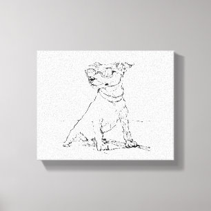 Impressão Em Tela Terrier Jack Russell