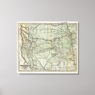 Impressão Em Tela Território indiano, Texas do norte e New mexico