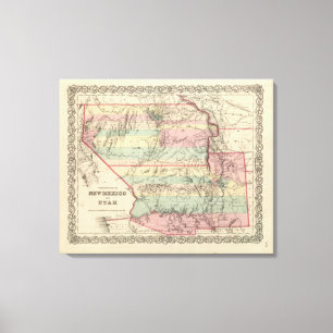 Impressão Em Tela Territórios de New mexico e de Utá