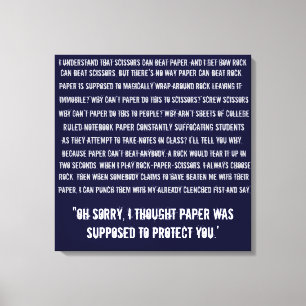 Impressão Em Tela Tesouras de papel da rocha